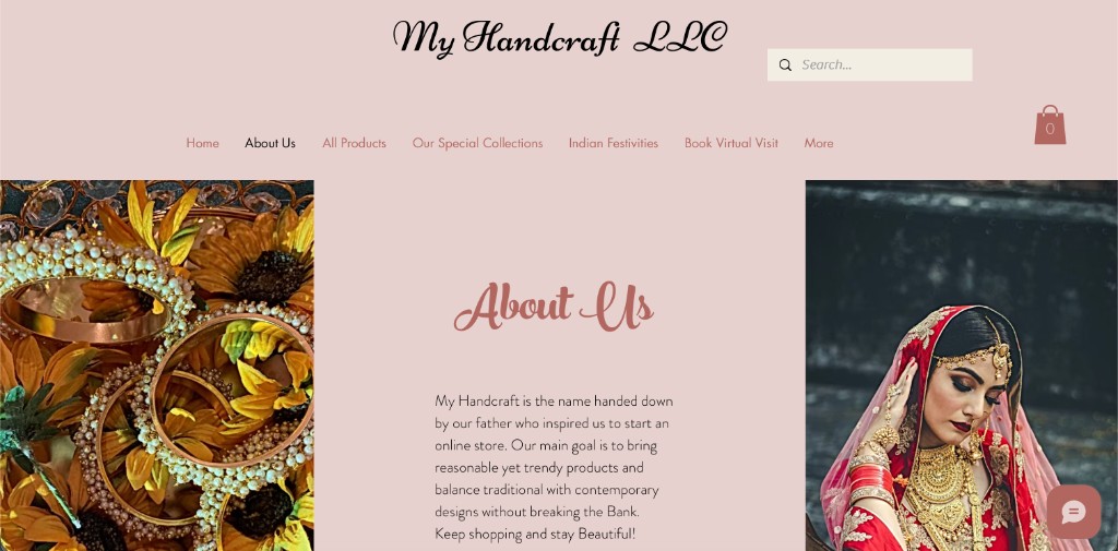 My Handcraft LLC e-commerce website preview